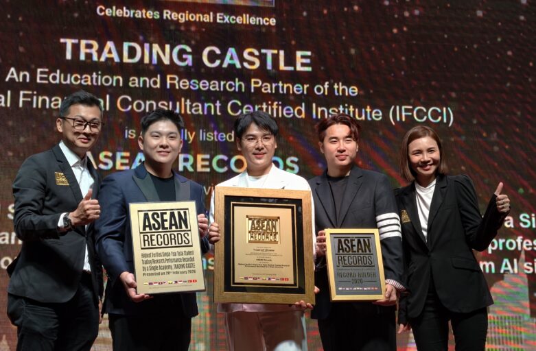 Trading Castle Recognised by ASEAN Records for Achieving the Highest Verified Single-Year Total Student Trading Research Performance Recorded by a Single Academy
