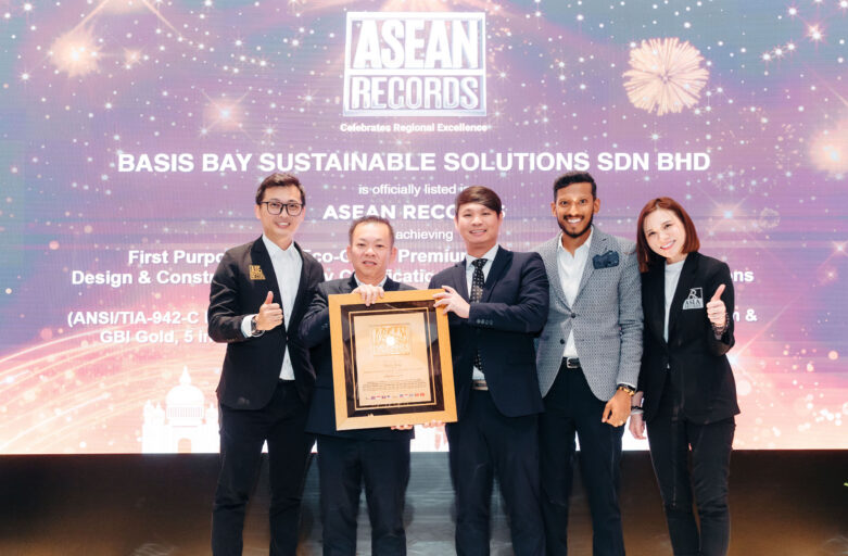 Basis Bay Sustainable Solutions Recognised by ASEAN Records for Eco-Green Premium Data Centre with Rated-4 Certification and Dual Green Building Accreditations