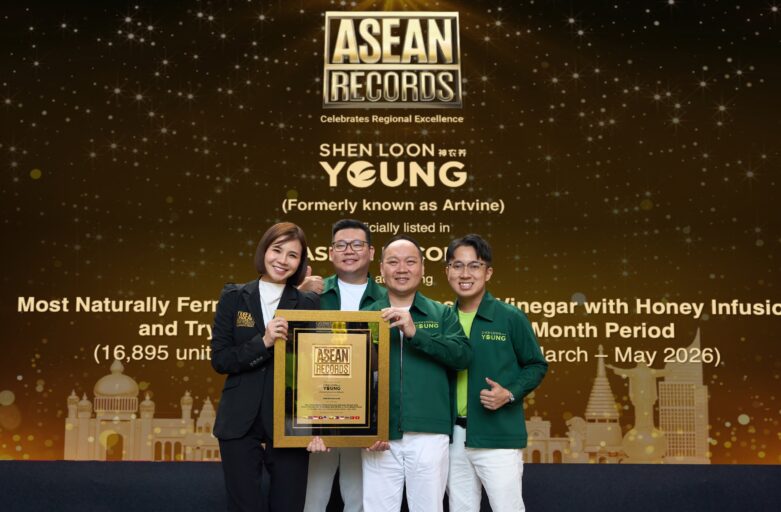 Shen Loon Young Recognised by ASEAN Records for Achieving Record Sales of Naturally Fermented Coconut Blossom Vinegar with Honey Infusion and Tryptophan