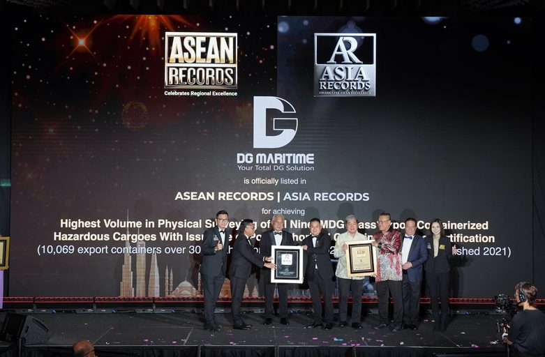 DG Maritime Sdn Bhd Recognised by ASEAN Records for Highest Volume in Physical Surveying of All Nine IMDG Class Export Containerized Hazardous Cargoes