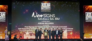 Newsigns Solutions Sdn Bhd Recognised by ASEAN Records for Pioneering Fully In-House Geometric Contour LED Building Façades